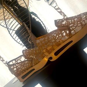 Fashion sequin breathable mesh slip on platform sneakers from ZOLUCKY ..